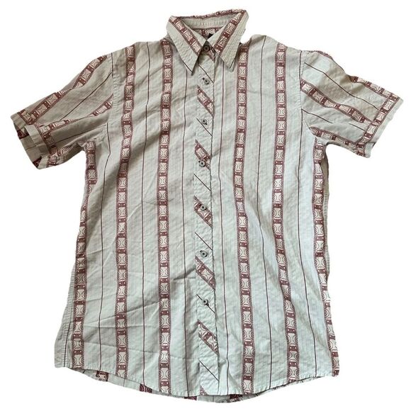 Ben Sherman Shirt Mens Size 2 Medium Button Down  Short Sleeve Cars Design - Picture 1 of 7